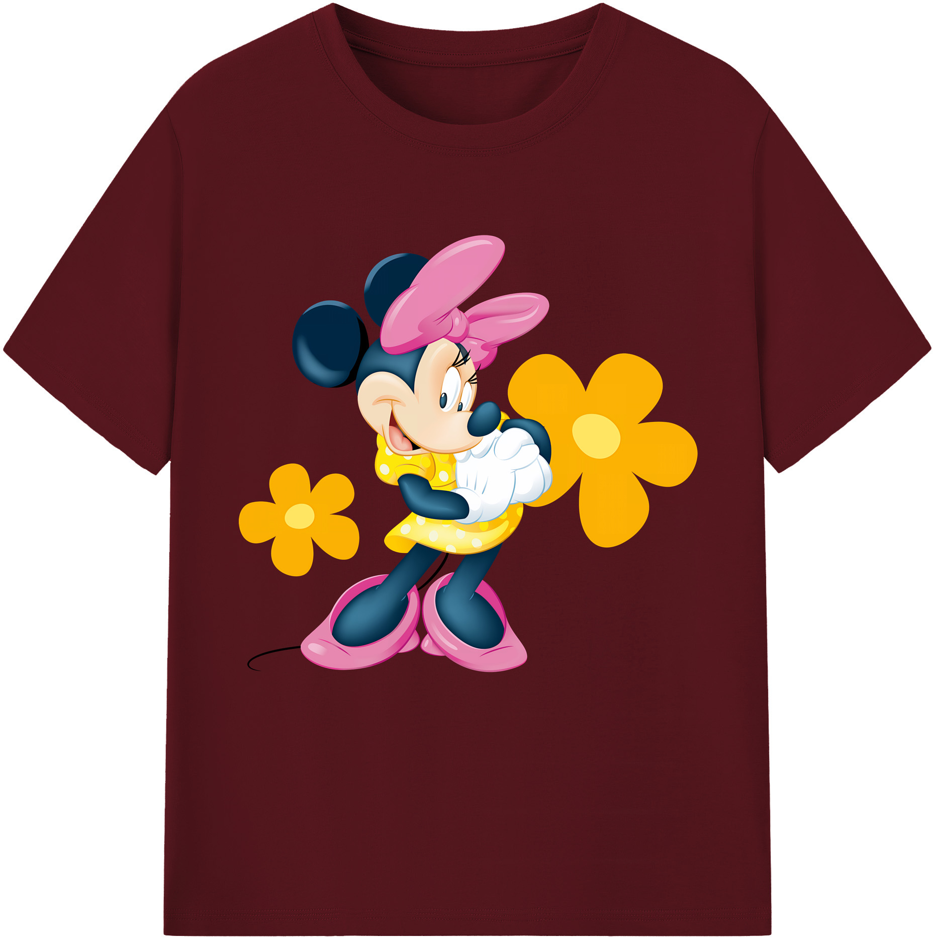 （画像用） ミッキーマウス Mickey Mouse 綿100％半袖Tシャツ（フロントプリント）
